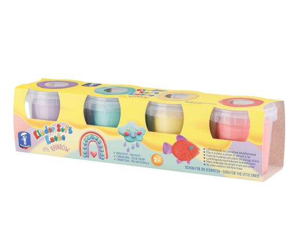 Kinder Soft Knete - Rainbow (Pastell-Farben)